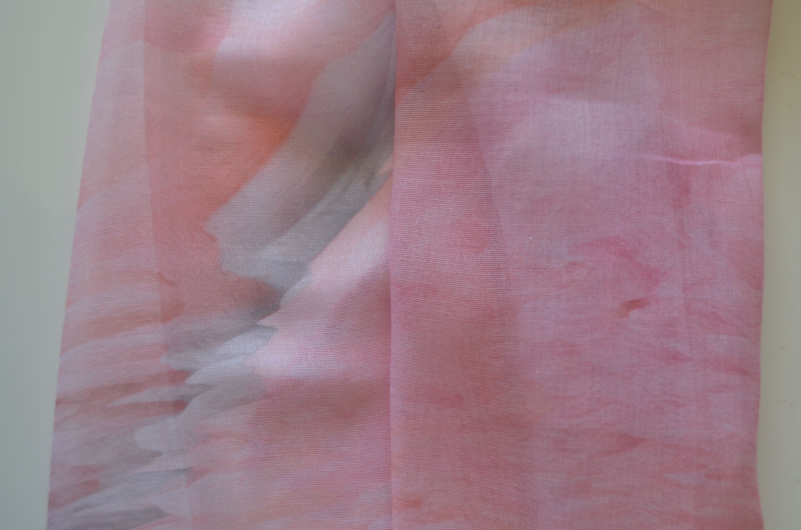 Piękny elegancki cienki szalik / apaszka wielokolorowy niebieski różowy 06