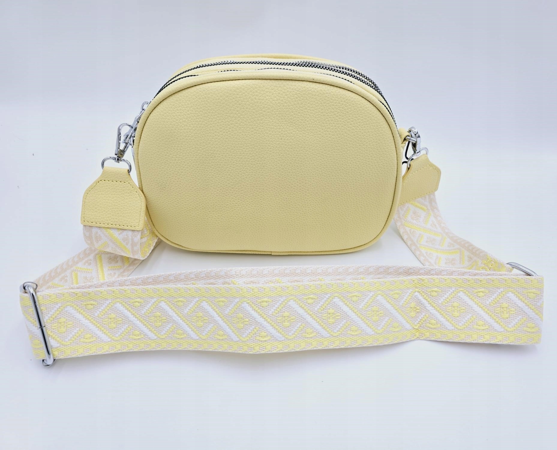 Eric Style - torebka listonoszka skóra ekologiczna pasek BOHO żółty H0113