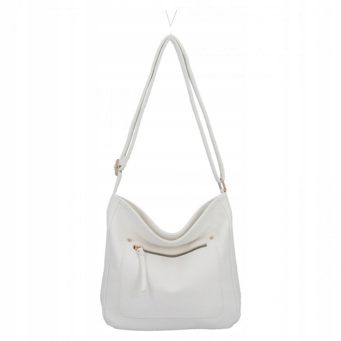 Herisson - torebka worek zamek skóra ekologiczna biały 1052L2087