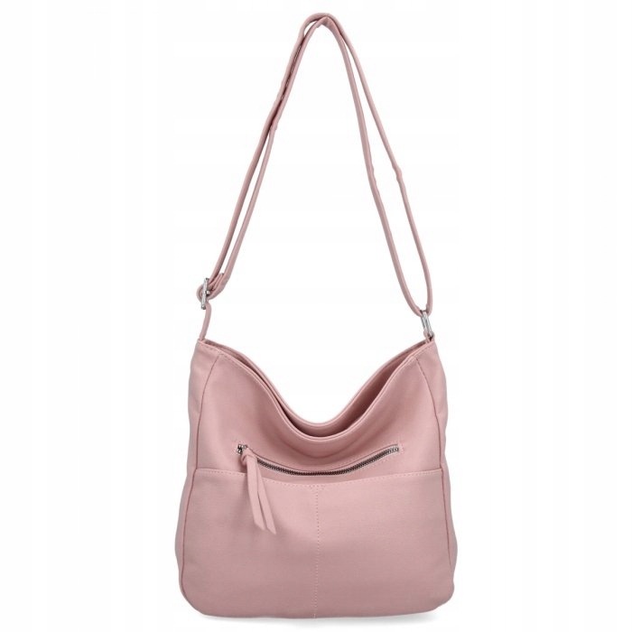 Herisson - torebka worek zamek skóra ekologiczna pudrowy róż 1052L2086