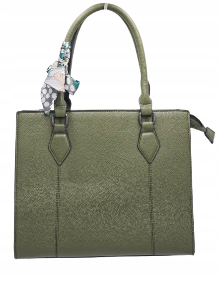 Erick Style - torebka shopper skóra ekologiczna zielony khaki D3659