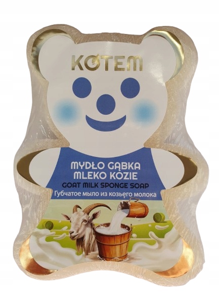 Kotem - mydło gąbka do kąpieli Miś kozie mleko 130g