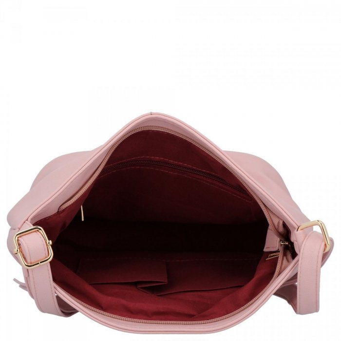 Herisson - torebka worek kieszonka na zamek pudrowy róż 1052L2092