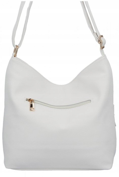 Herisson - torebka worek zamek skóra ekologiczna biały 1052L2080