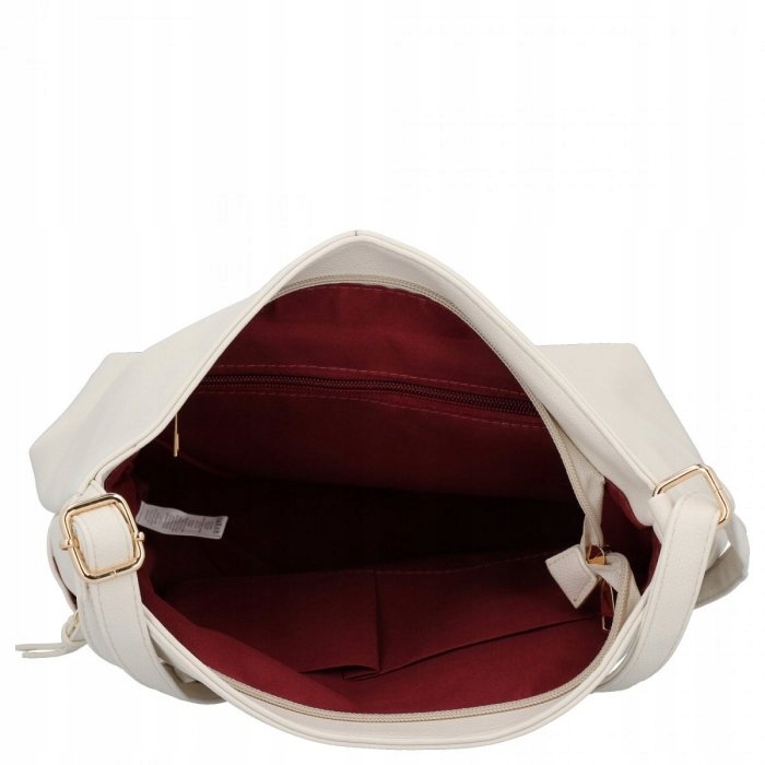 Herisson - torebka worek zamek skóra ekologiczna jasny beżowy 1052L2080