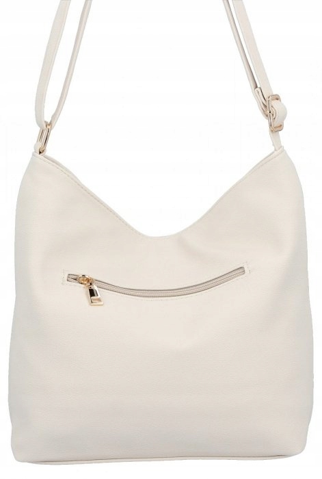 Herisson - torebka worek zamek skóra ekologiczna jasny beżowy 1052L2080