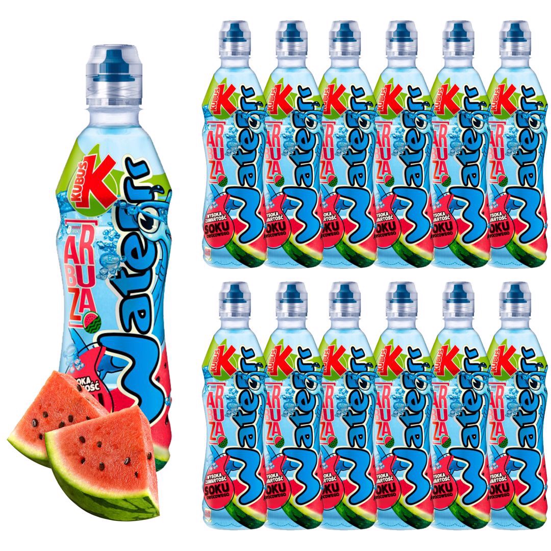 Kubuś Water Napój o smaku arbuza 500 ml x 12 sztuk