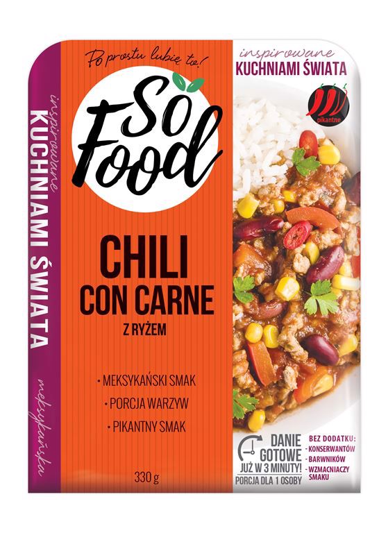 So Food Chili con carne z ryżem 330 g