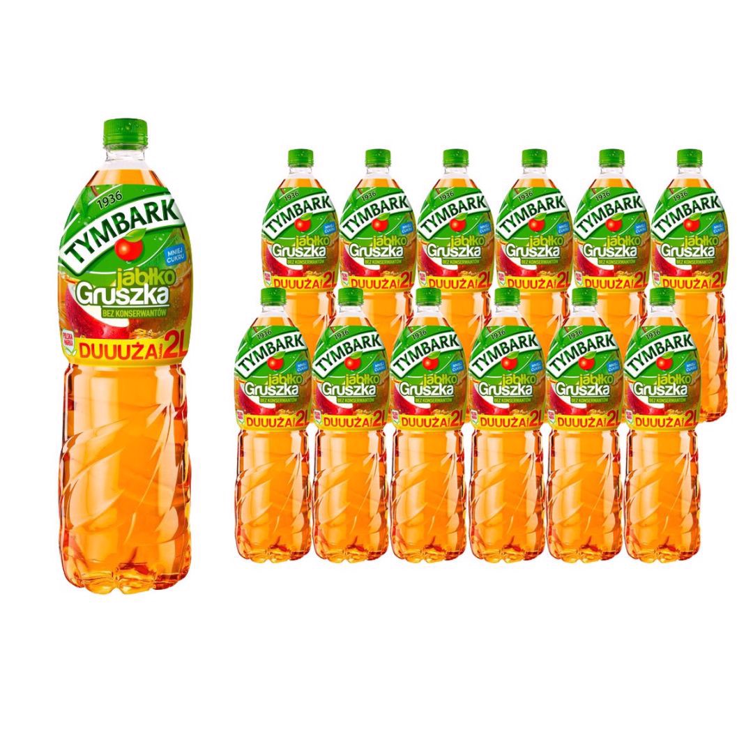 Tymbark Napój jabłko gruszka 2 l x 12 sztuk