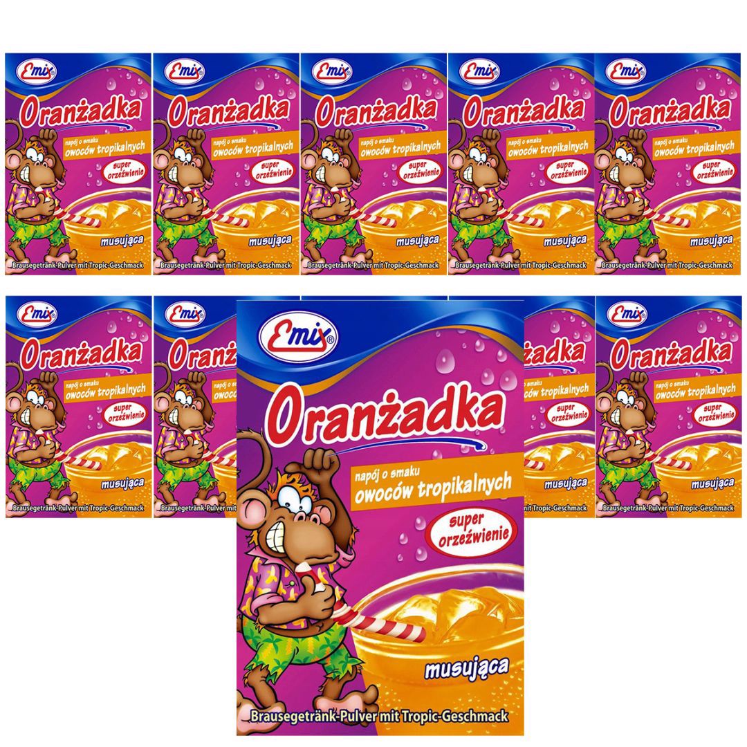 Emix Oranżada o smaku owoców tropikalnych 16 g x 10 sztuk