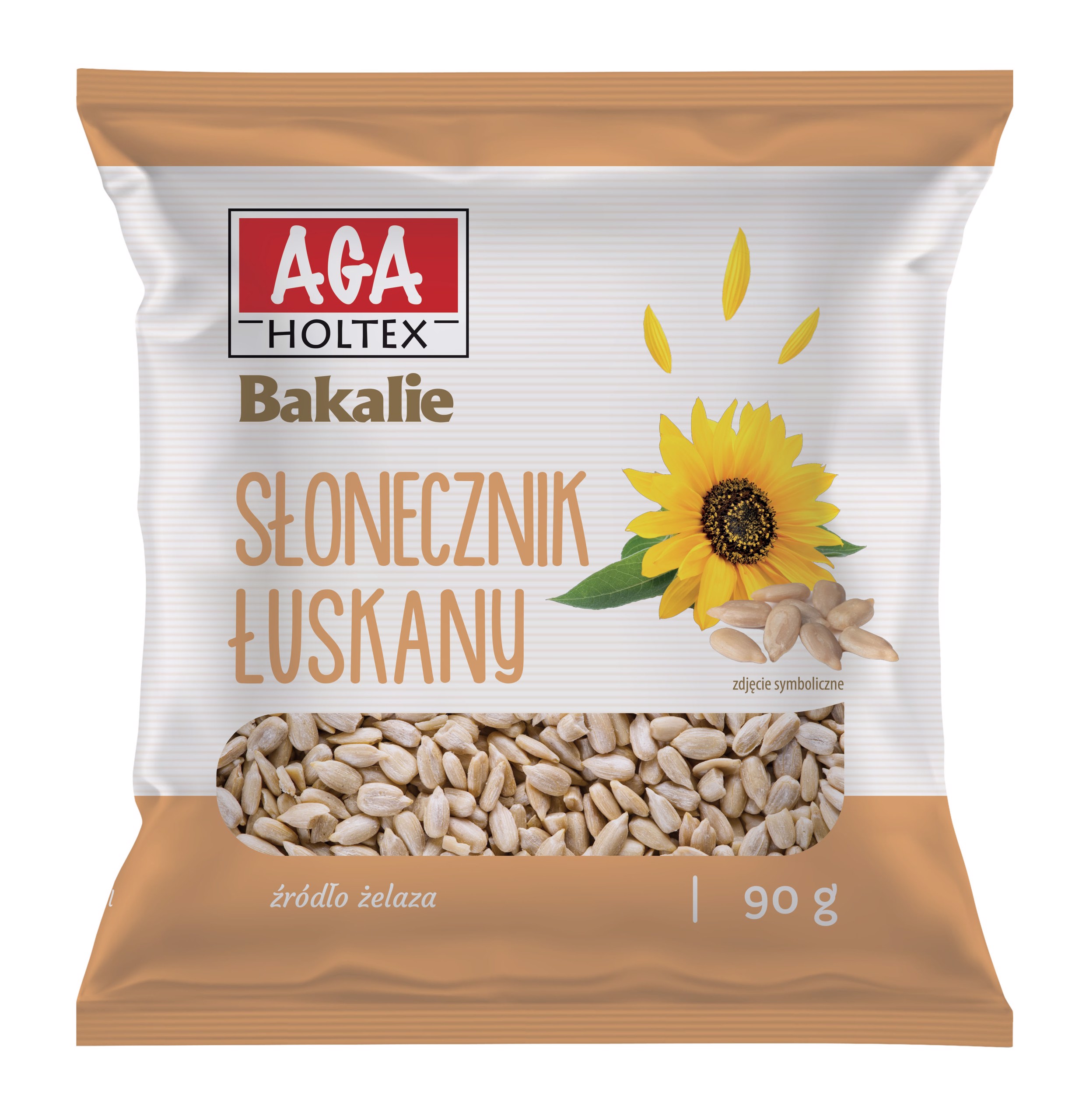 Aga Holtex Słonecznik łuskany 90g Bakalie x 10 sztuk