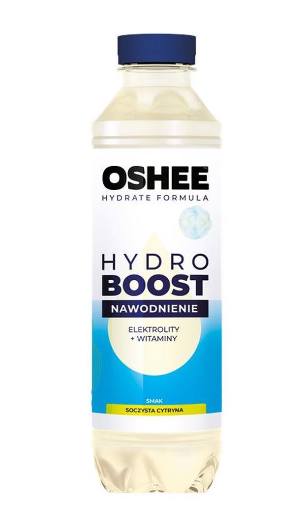 Oshee HydroBoost Napój izotoniczny niegazowany smak soczysta cytryna 555 ml