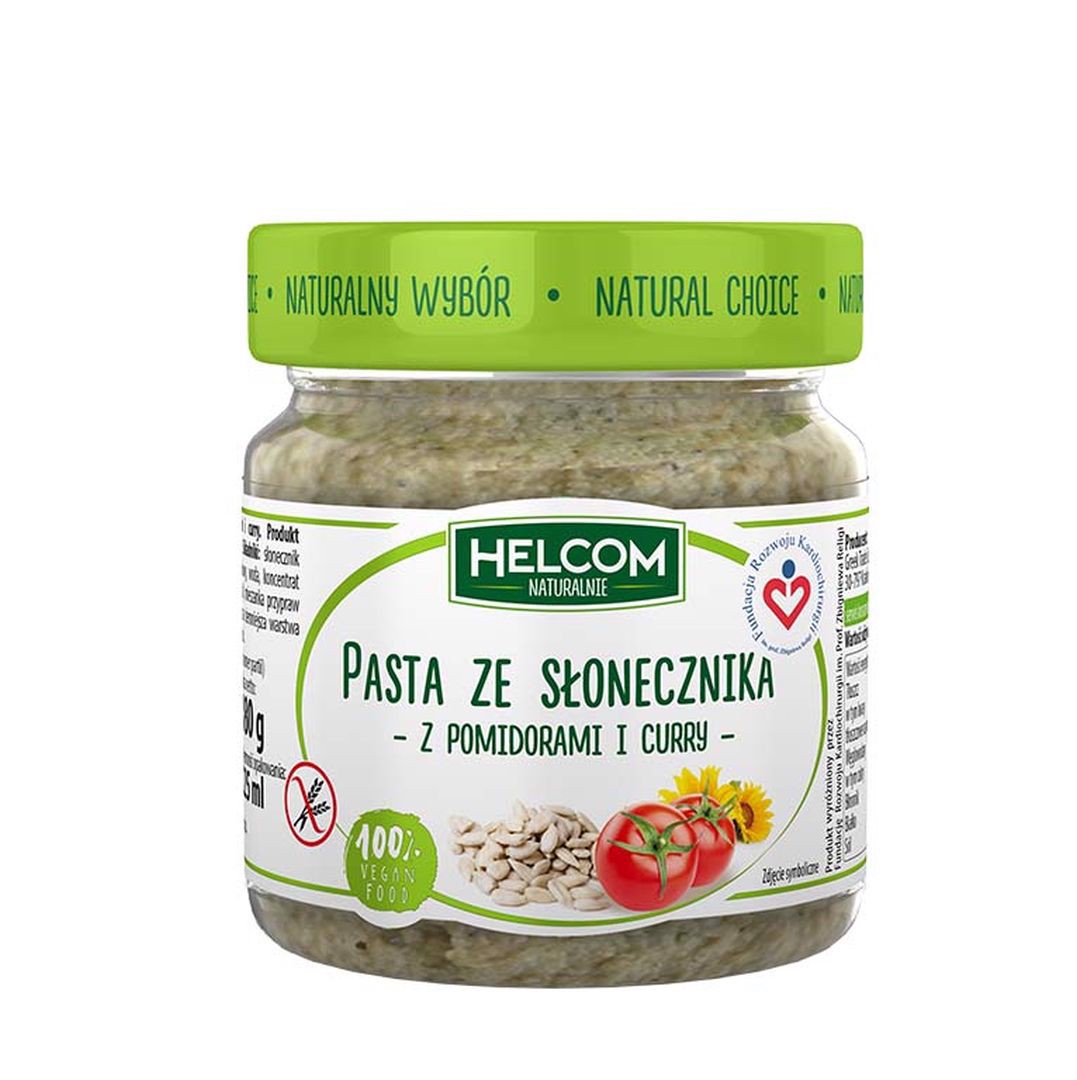 HELCOM Pasta ze słonecznika z pomidorami i curry 180g