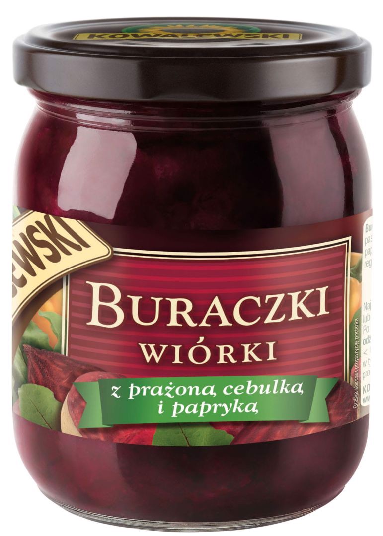 Kowalewski Buraczki wiórki z prażoną cebulką i papryką 540 ml