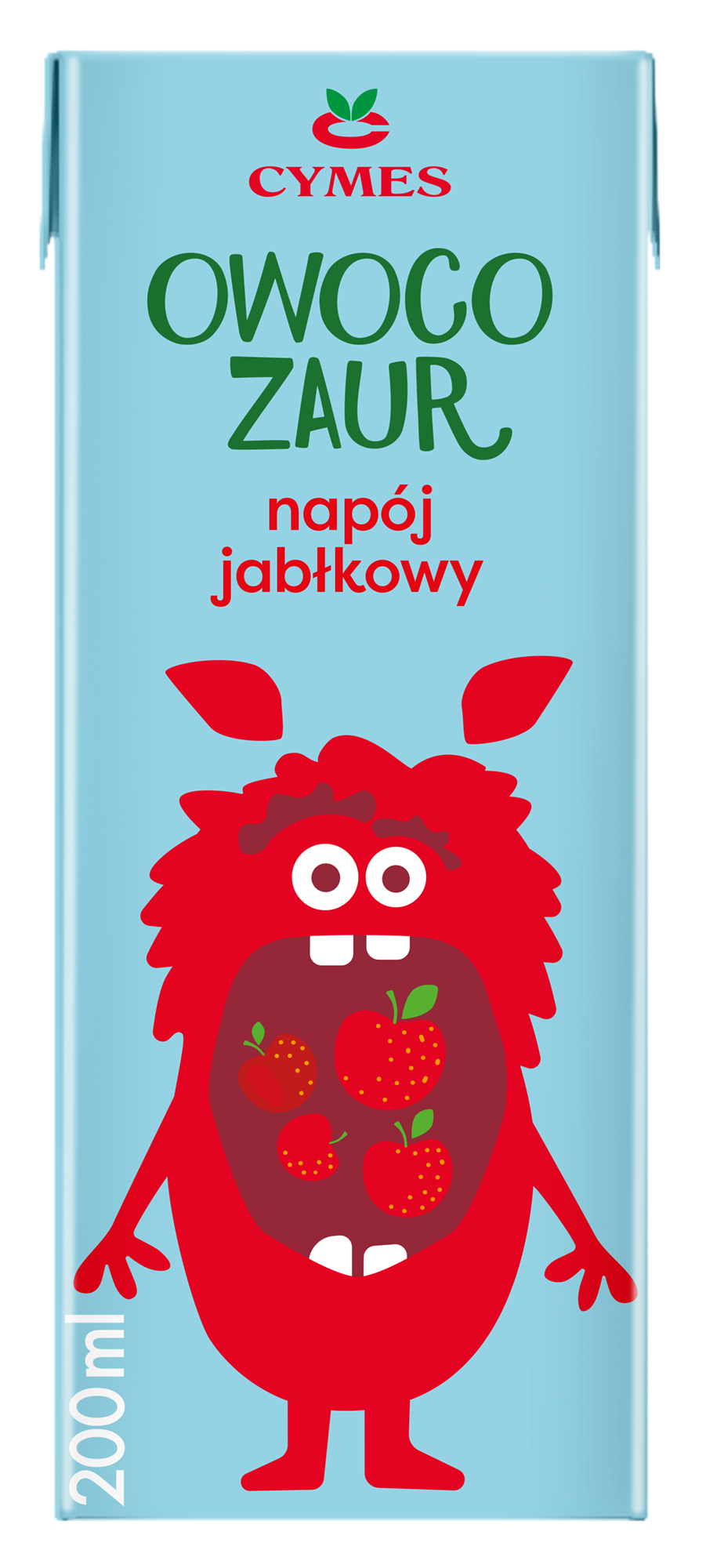 Cymes Owocozaur Napój o smaku jabłkowym 200 ml x 12 sztuk