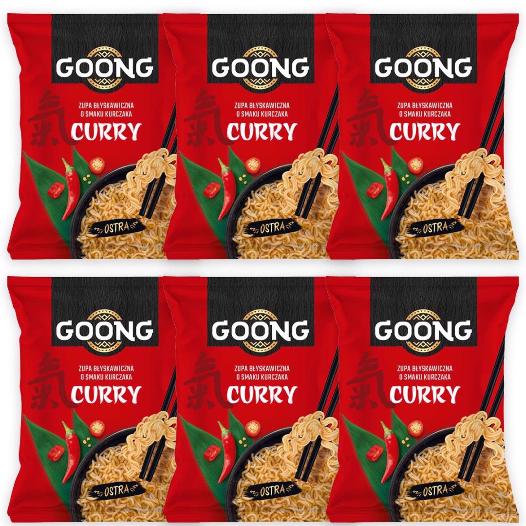 Goong Zupa Błyskawiczna o smaku kurczaka curry 65 g x 6 sztuk