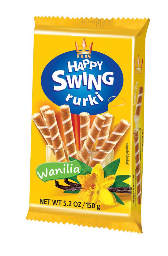 Flis Rurki Happy Swing o smaku waniliowym 150g