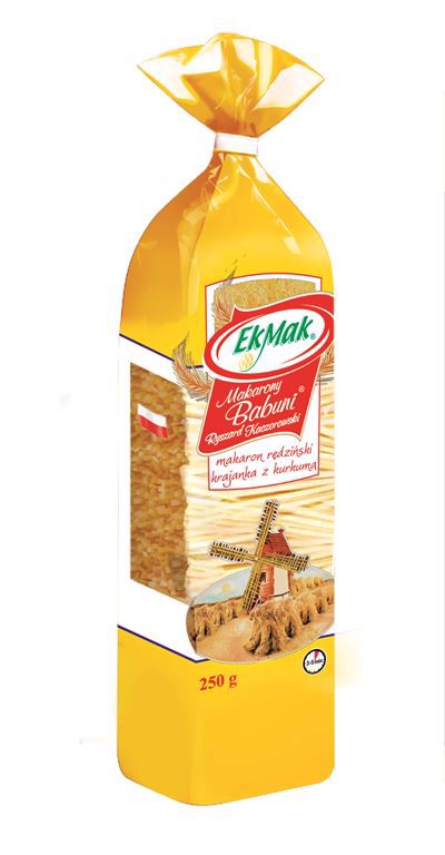 Eko Mak Makarony Babuni rędziński krajanka z kurkumą 250g