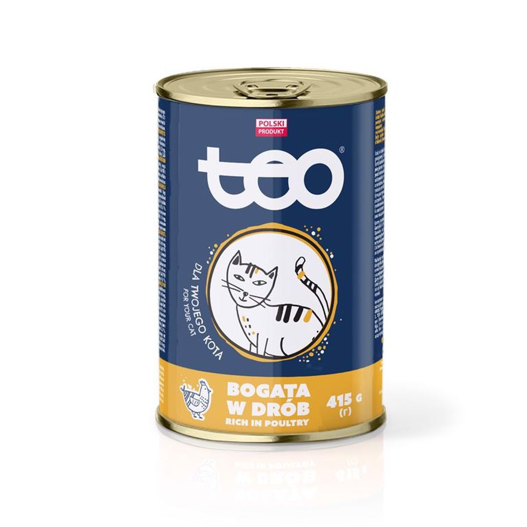 Karma mokra dla kota TEO bogata w drób 415 g x 10 sztuk