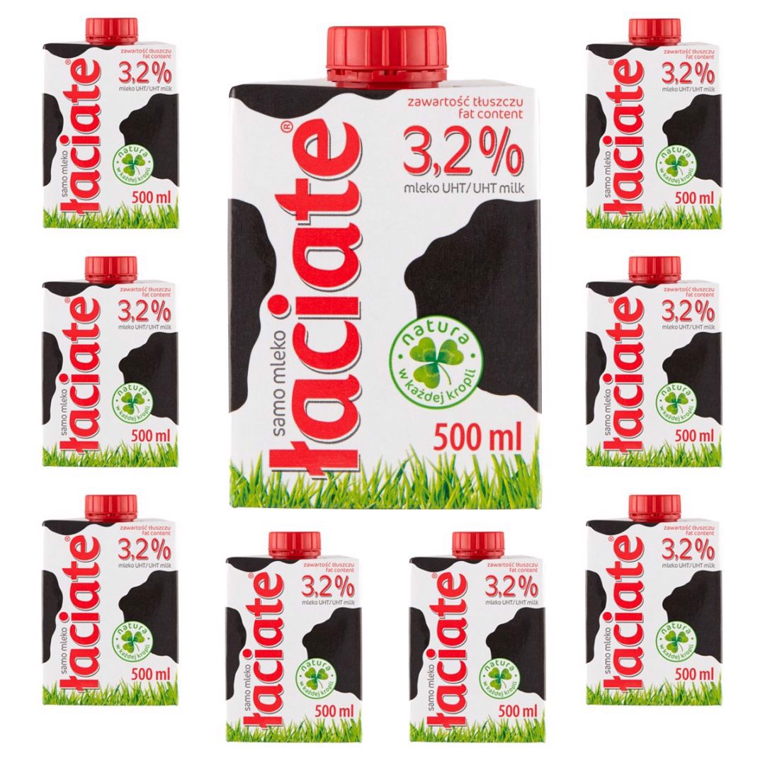 Łaciate Mleko UHT 3,2 % 500 ml x 8 sztuk