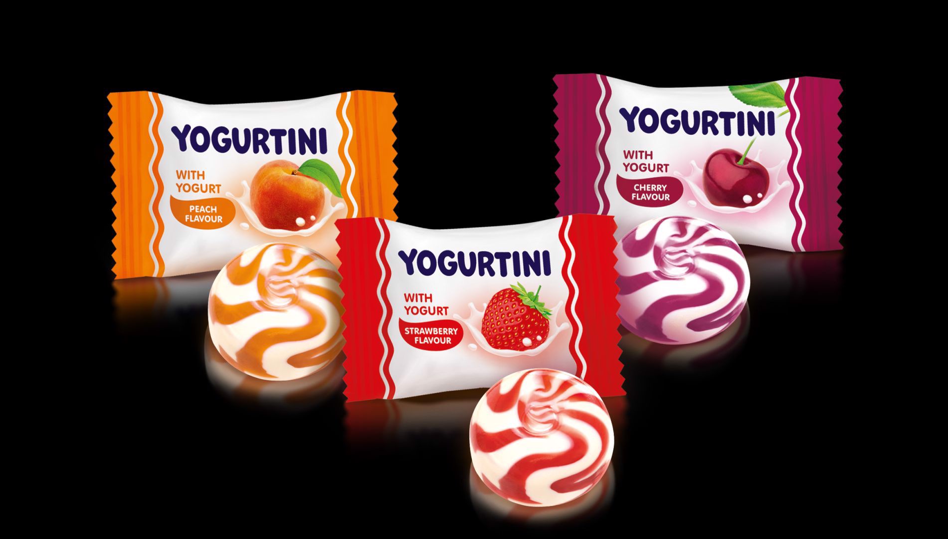 Roshen Cukierki Yogurtini karmelki owocowe 1kg