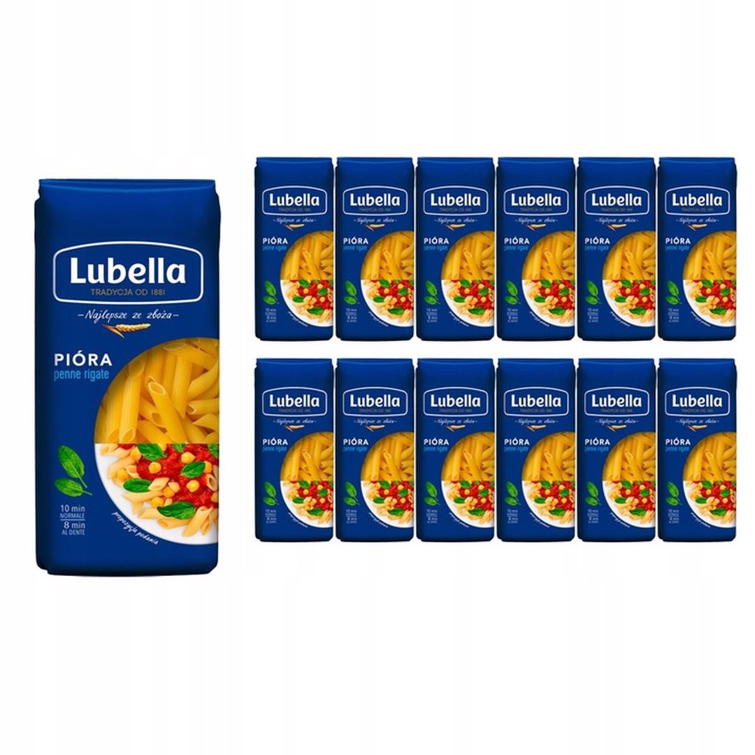 Lubella Makaron pióra 400 g x 12 sztuk