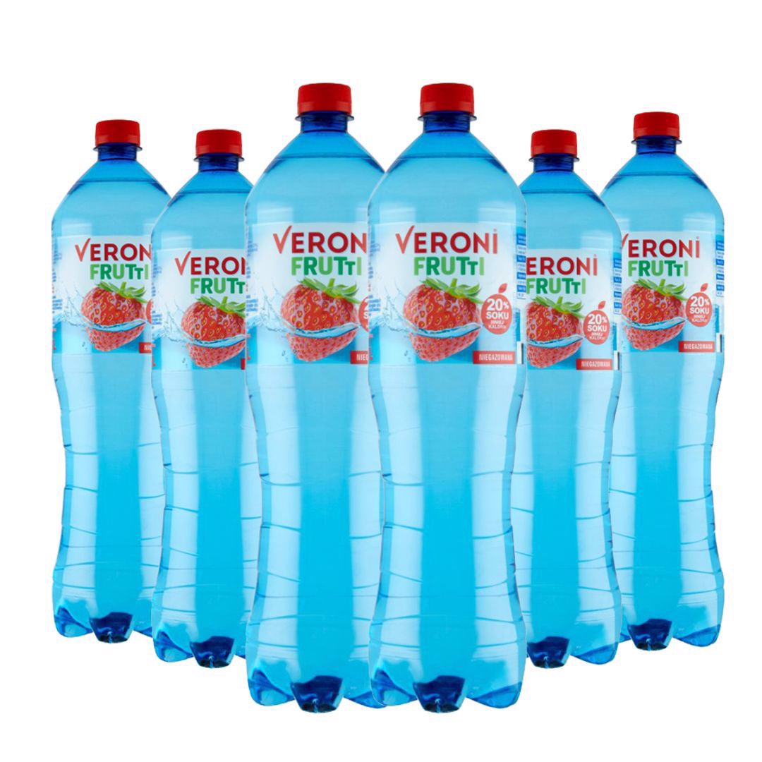 Veroni Frutti Napój niegazowany o smaku truskawkowym 1,5 l x 6 sztuk