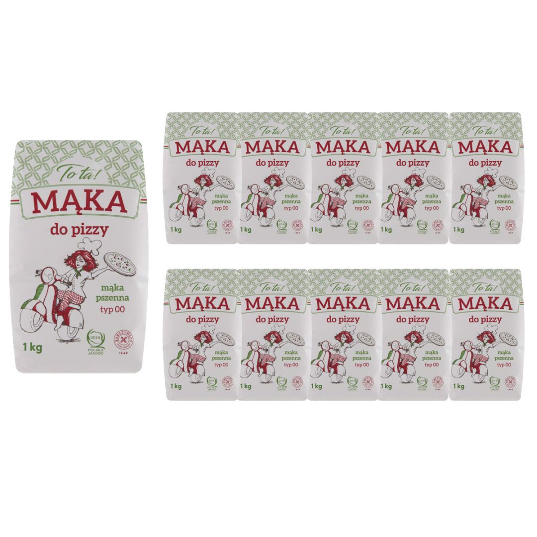 To ta! Mąka do pizzy typ 00 1 kg x 10 sztuk