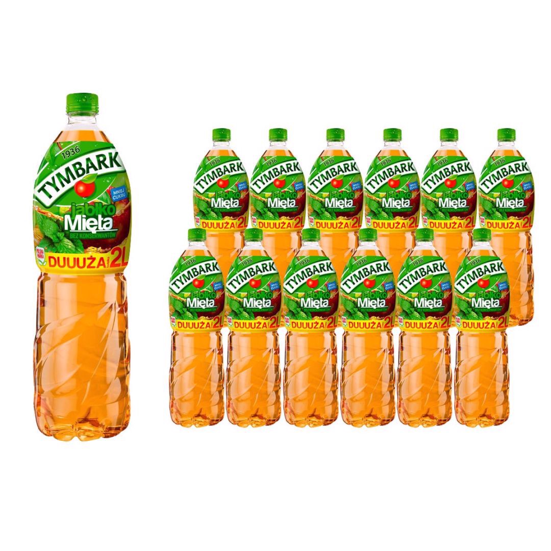 Tymbark Napój jabłko mięta 2 l x 12 sztuk