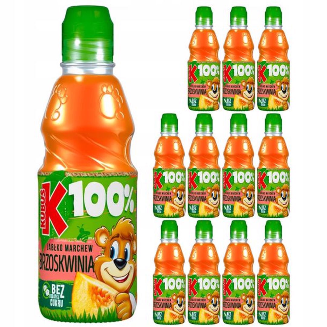 Kubuś 100% Sok jabłko marchew brzoskwinia 300 ml