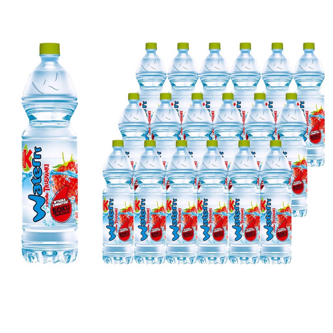 Kubuś Waterrr Napój o smaku truskawki 1,5 l x 18 sztuk