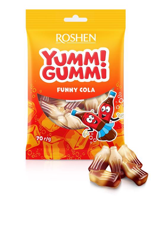 Roshen Żelki YUMMI GUMMI funny cola 70 g