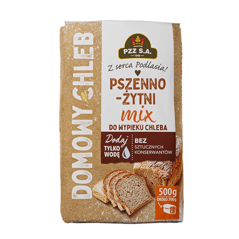 PZZ Mieszanka do wypieku chleba Mix pszenno-żytni 500 g