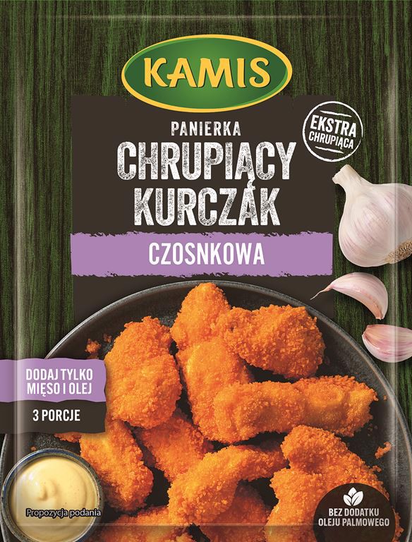 Kamis Panierka Chrupiący kurczak o smaku czosnkowym 70 g