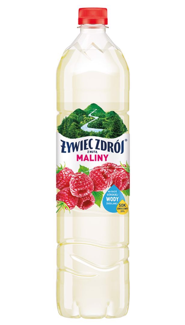 Żywiec Zdrój Napój niegazowany z nutą maliny 1,2 l x 18 sztuk