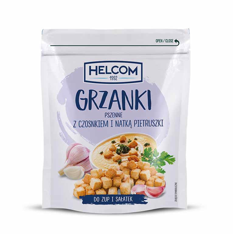 Helcom Grzanki pszenne z czosnkiem i natką pietruszki 100 g