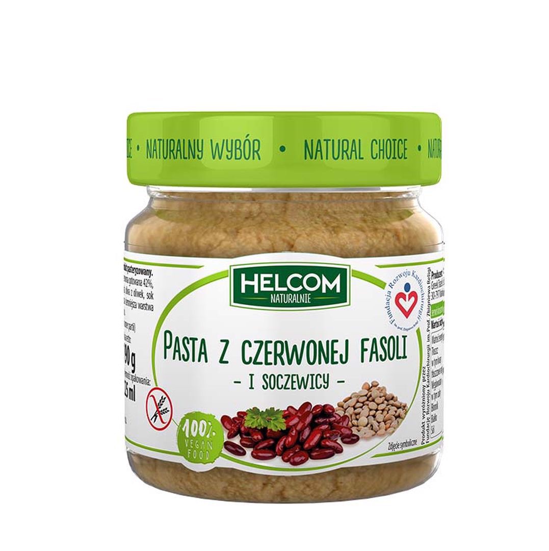 Helcom Pasta z czerwonej fasoli i soczewicy 190g