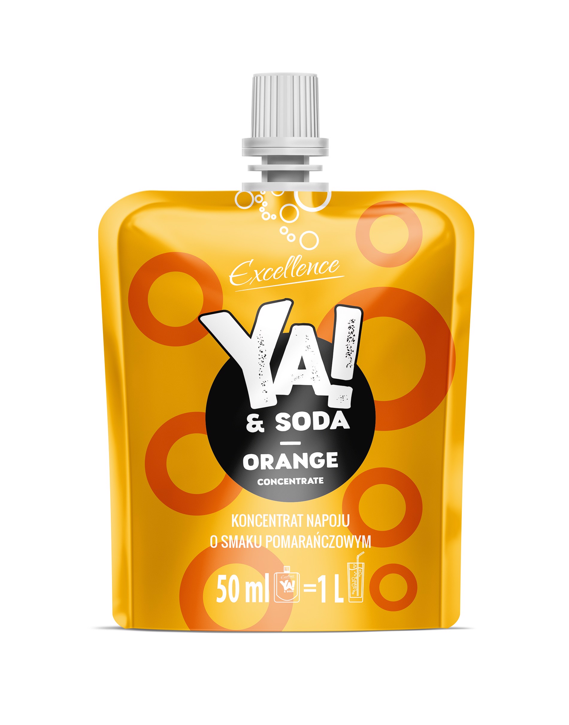Ya! Koncentrat do soda stream o smaku pomarańczowym 50 ml x 2 sztuk