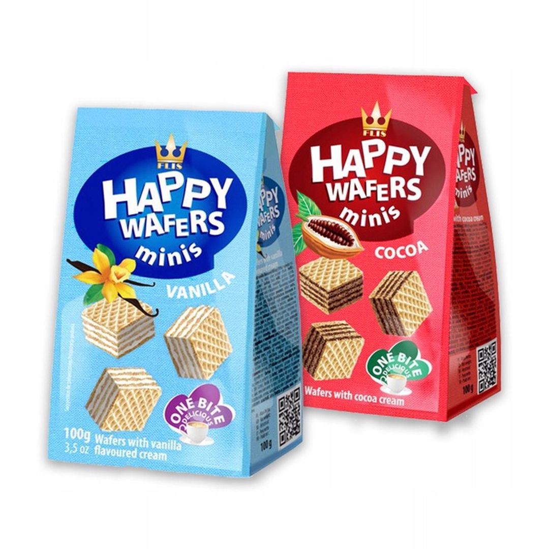 Flis Wafelek kostka Mix 2 smaków 100 g x 2 sztuk