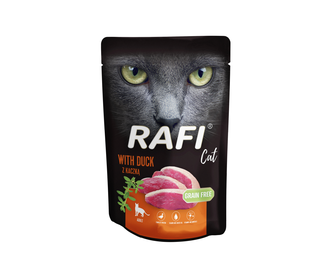 Rafi Mokra karma dla kotów z kaczką w saszetce 100 g