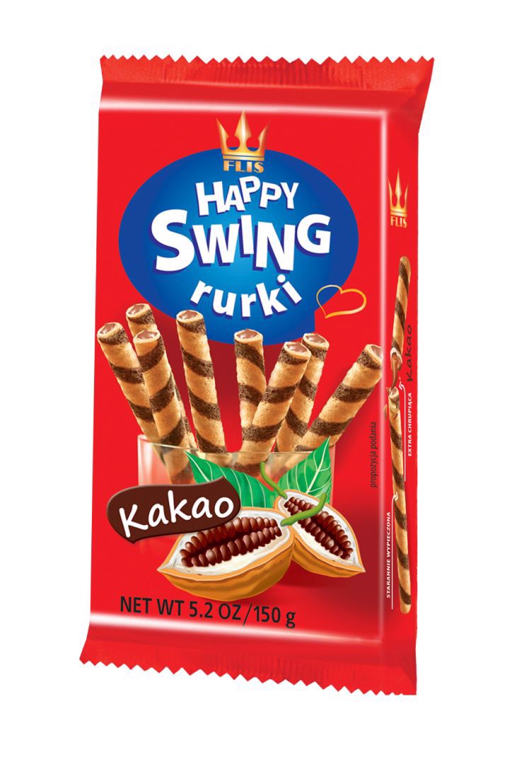 Flis Rurki Happy Swing o smaku kakaowym 150g