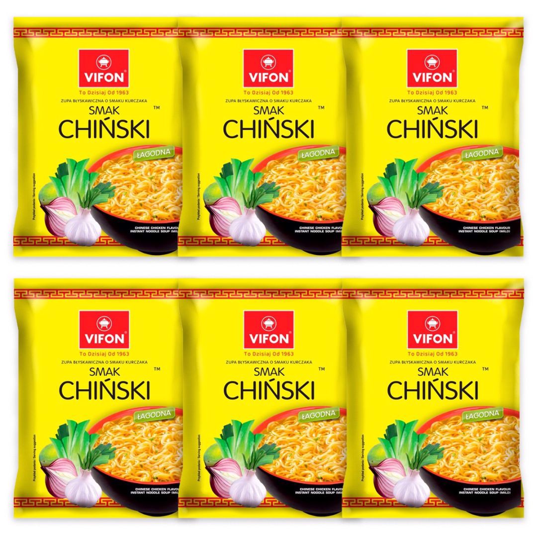 Vifon Zupa błyskawiczna smak chiński 70 g x 6 sztuk
