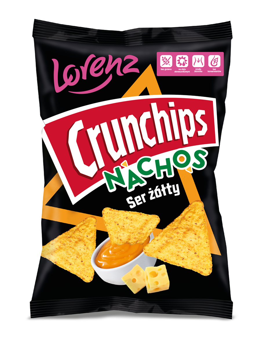 Lorenz Crunchips Nachosy o smaku sera żółtego 100 g