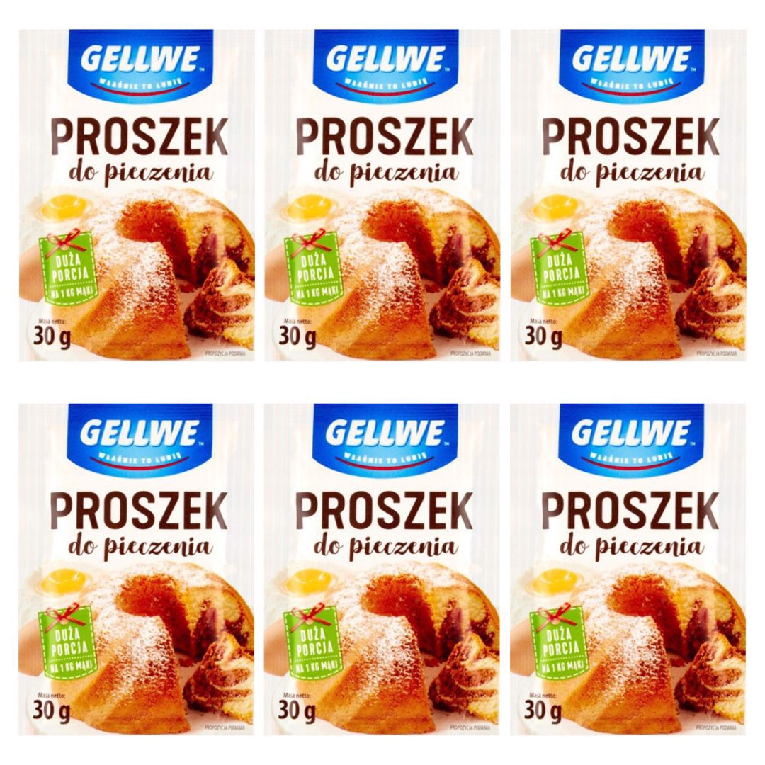 Gellwe Proszek do pieczenia 30 g x 6 sztuk