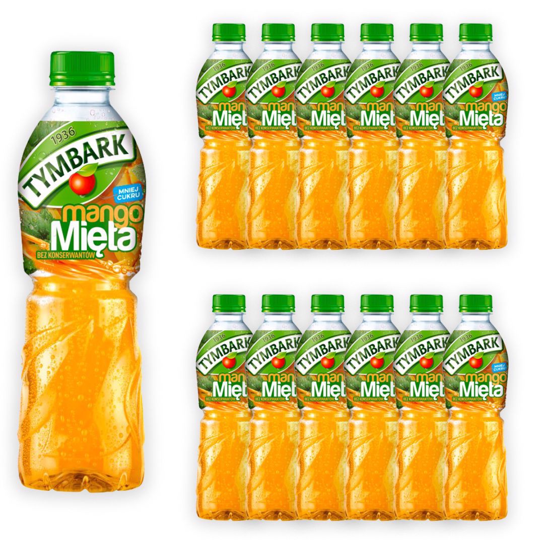 Tymbark Napój mango mięta 500 ml x12 sztuk