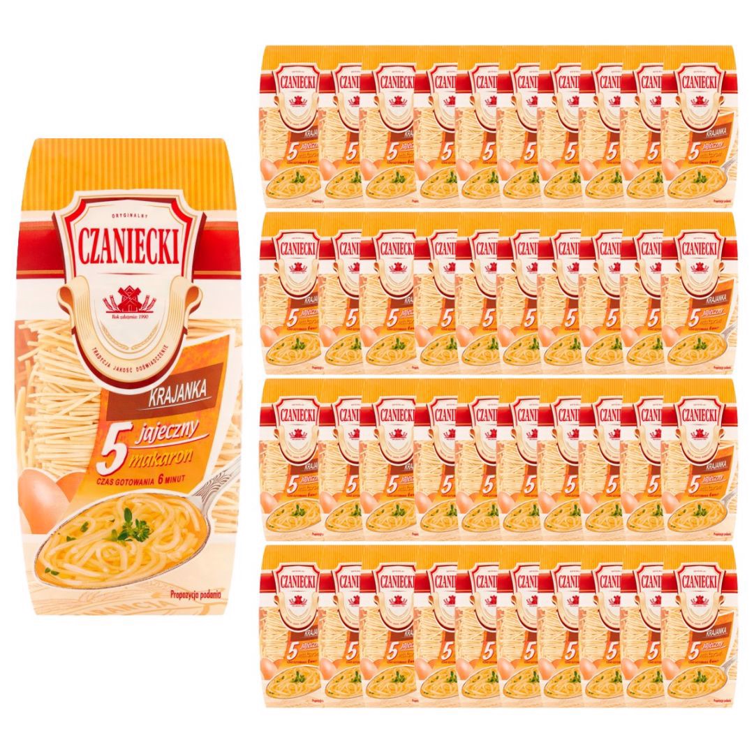 Czaniecki Makaron 5 jajeczny krajanka 250 g x 40 sztuk