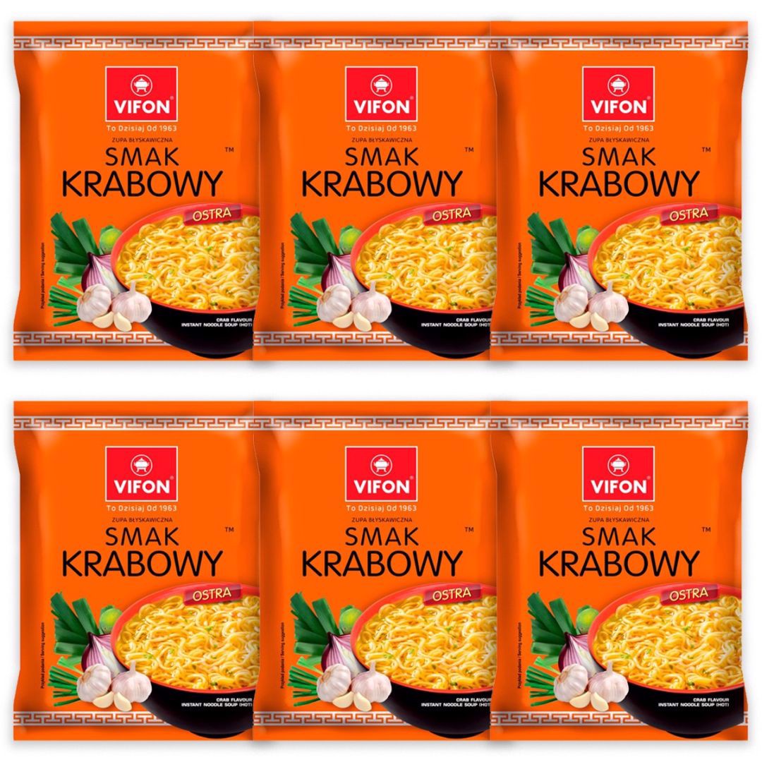 Vifon Zupa błyskawiczna smak krabowy 70 g x 6 sztuk