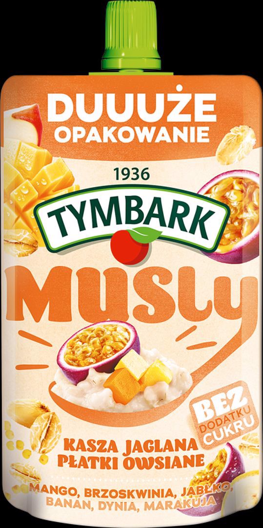 Tymbark Musly Mus kasza mango marakuja 170 g x 10 sztuk