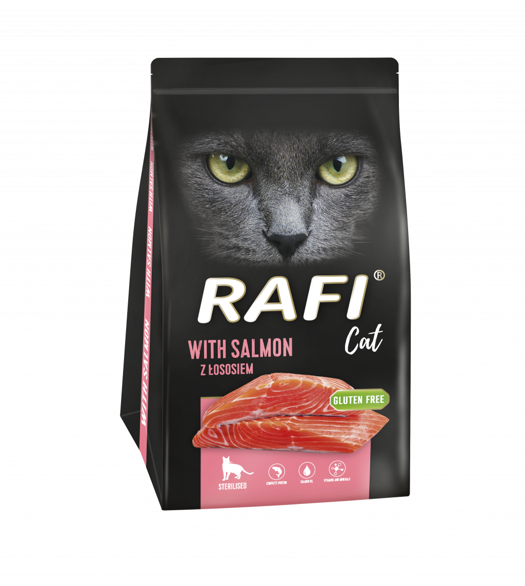 Rafi Sucha karma dla kotów z łososiem 1,5 kg