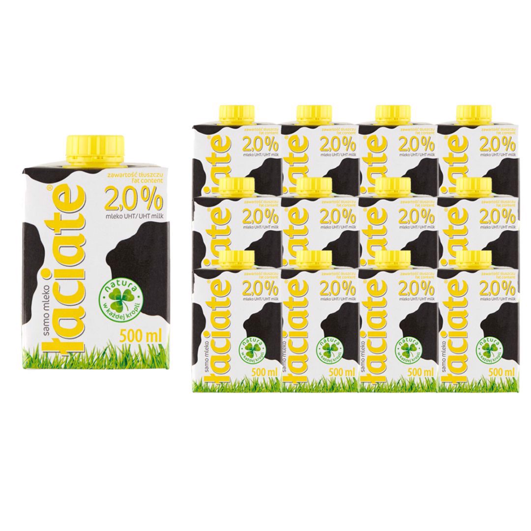 Łaciate Mleko UHT 2,0 % 500 ml x 12 sztuk